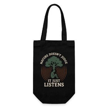 Forest Walk Overthinker Mental Reset - Gift Bag for Bottles - black - Front