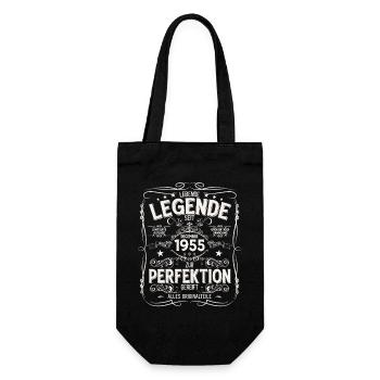 70th Birthday Vintage December Vintage 1955 - Gift Bag for Bottles - black - Front