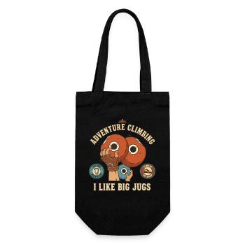 Adventure Climbing I Like Big Jugs Rock - Gift Bag for Bottles - black - Front