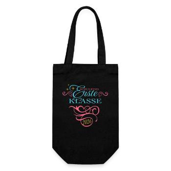 School Child 2026 - School Enrollment - First Grade - Gift Bag for Bottles - black - Front