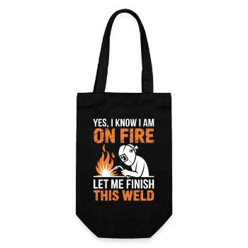 Welder Saying Profession Funny Welder Gift - Gift Bag for Bottles - black - Front