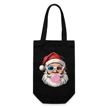 Santa Claus Glasses 3D Chewing Gum Gift Christmas Xmas - Gift Bag for Bottles - black - Front