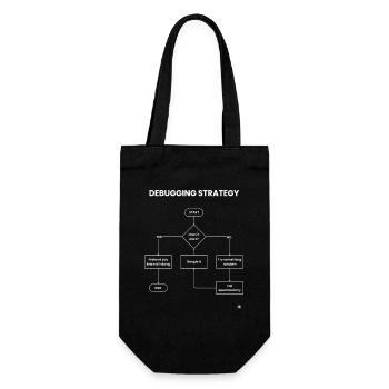 Debugging Strategy Flowchart - Does It Work Gift - Gift Bag for Bottles - black - Front