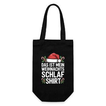 Chemise de nuit de Noël qui dit - Sac à bouteille - noir - Devant