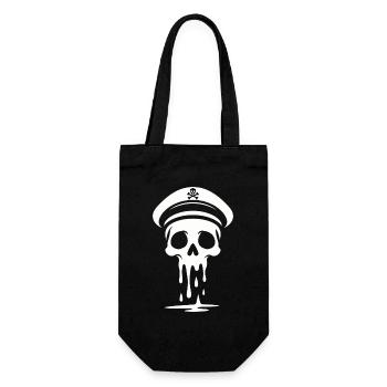 Melting Captain Skull Skull Captain Hat - Gift Bag for Bottles - black - Front