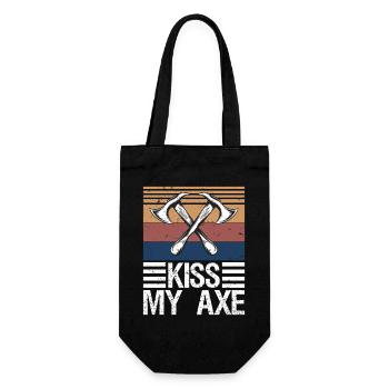 Lumberjack Axe Chop Wood Gift - Gift Bag for Bottles - black - Front