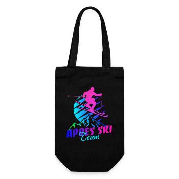 Après l’équipe de ski, sports d’hiver, vacances de ski, années 80 - Sac à bouteille - noir - Devant