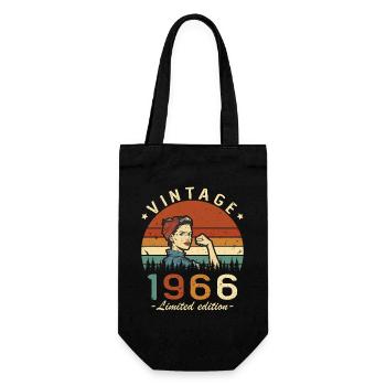 1966 Vintage Rétro Cadeau D'anniversaire Femme - Sac à bouteille - noir - Devant
