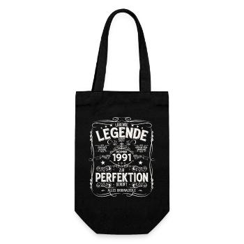 34th Birthday Vintage December Vintage 1991 - Gift Bag for Bottles - black - Front
