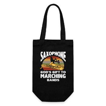 Retro God Marching Bands Saxophone Saxophoniste - Sac à bouteille - noir - Devant