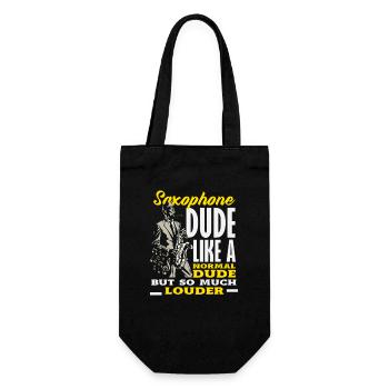 Saxophone Saxophoniste Dude Plus Louder Jazz - Sac à bouteille - noir - Devant