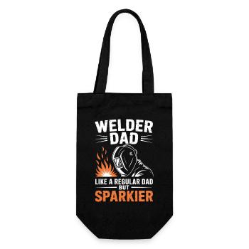 Welder Saying Profession Funny Welder Gift - Gift Bag for Bottles - black - Front