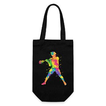 Lacrosse Players Multicolored Men's Lacrosse Boys - Gift Bag for Bottles - black - Front