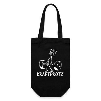 Bonhomme bâton PUISSANT Drôle - Sac à bouteille - noir - Devant