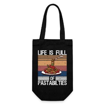 La vie d’amateur de pâtes est pleine de pâturages italien - Sac à bouteille - noir - Devant
