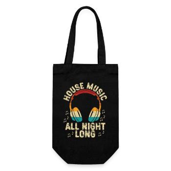 House Musik All Night Long - Geschenkbeutel für Flaschen - Schwarz - Vorne