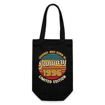Légende Née en Janvier 1996 Anniversaire 30 ans  - Sac à bouteille - noir - Devant