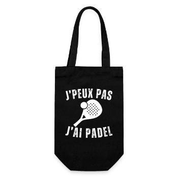 I can't I have padel gift padelist - Gift Bag for Bottles - black - Front
