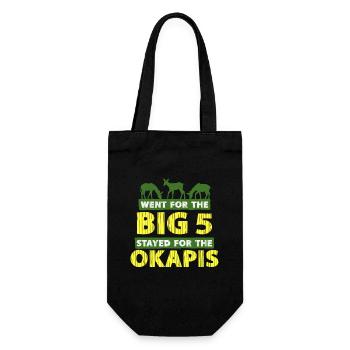 Okapi Tier - Geschenkbeutel für Flaschen - Schwarz - Vorne