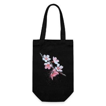 Succursale d’art bug de Cherry Blossoms - Sac à bouteille - noir - Devant