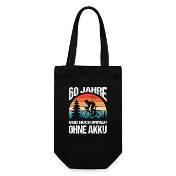 60 Birthday Gifts Bicycle Rider Bicycle - Gift Bag for Bottles - black - Front