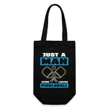 Only one man loves pickleball - Gift Bag for Bottles - black - Front