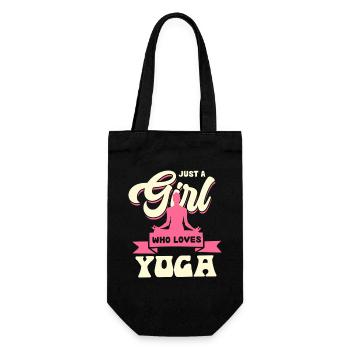 Fille passionnée de yoga - Sac à bouteille - noir - Devant