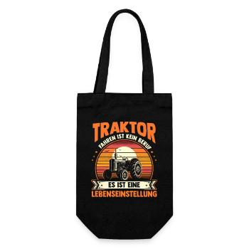 Tractor Farmer Farmer Tractor Driver Tractor - Gift Bag for Bottles - black - Front