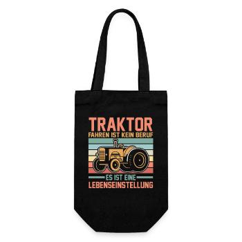 Tractor Farmer Farmer Tractor Driver Tractor - Gift Bag for Bottles - black - Front