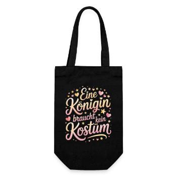 Queen doesn't need a costume disguise carnival - Gift Bag for Bottles - black - Front