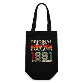 44e anniversaire Original Décembre Né en 1981 - Sac à bouteille - noir - Devant