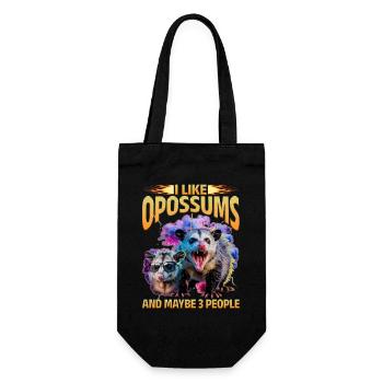 Funny Opossum - Gift Bag for Bottles - black - Front