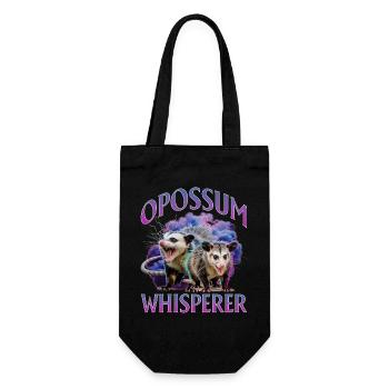 Funny Opossum - Gift Bag for Bottles - black - Front