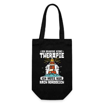 North Sea holiday NEED NO THERAPY HAS TO GO TO - Gift Bag for Bottles - black - Front