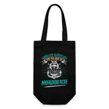 North Sea I'M ONLY REALLY HAPPY IN - Gift Bag for Bottles - black - Front