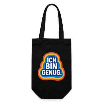 I'm Enough Self Love Retro Design - Gift Bag for Bottles - black - Front