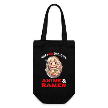 Just A Girl Who Loves Anime And Ramen Manga Japan - Gift Bag for Bottles - black - Front