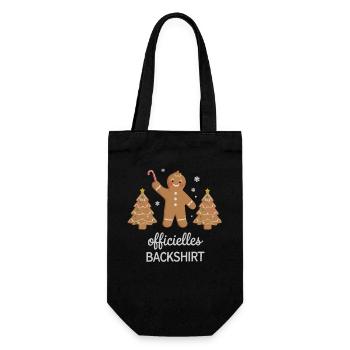 Cookies Baking Christmas Time Cookies Gingerbread - Gift Bag for Bottles - black - Front
