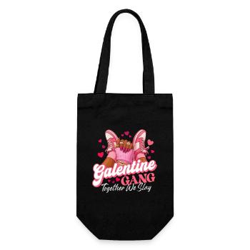 Galentine Gang Together We Slay Gals Friendship  - Gift Bag for Bottles - black - Front