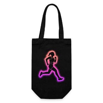 Running Jogging Women Kids Girls Runner - Gift Bag for Bottles - black - Front