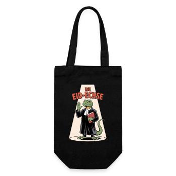 The Eid Lizard in Judge Look Cartoon - Gift Bag for Bottles - black - Front
