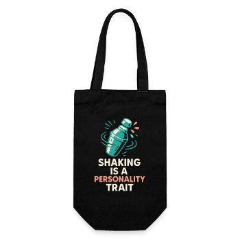 Shaker Stuck Beginner Mixologist - Gift Bag for Bottles - black - Front