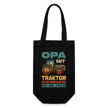 Grand-père avec un tracteur comme un grand-père normal, c’est juste très cool - Sac à bouteille - noir - Devant