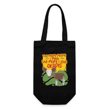 Okapi Tier - Geschenkbeutel für Flaschen - Schwarz - Vorne