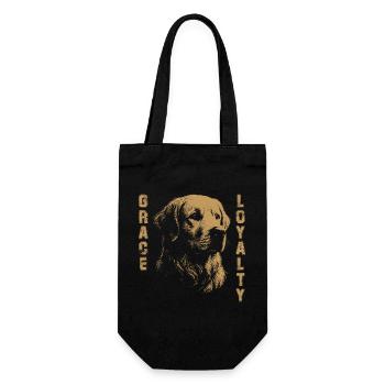 Golden Retriever Grace Loyalty - Gift Bag for Bottles - black - Front