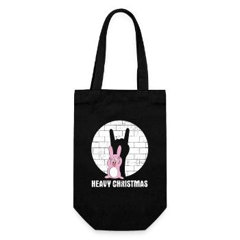 Noël intense | Drôle de lapin métallique - Sac à bouteille - noir - Devant