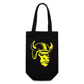 Biker Bull – Racing Spirit & Steel Head - Geschenkbeutel für Flaschen - Schwarz - Vorne
