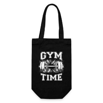 GYM TIME | Sports & Fitness | New Year's resolutions 2026 - Gift Bag for Bottles - black - Front