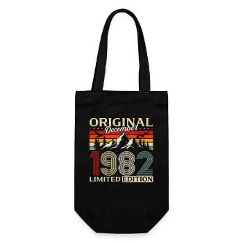 43e anniversaire Original Décembre Millésime 1982 - Sac à bouteille - noir - Devant