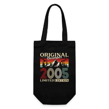 20th Birthday Original December Volume 2005 - Gift Bag for Bottles - black - Front